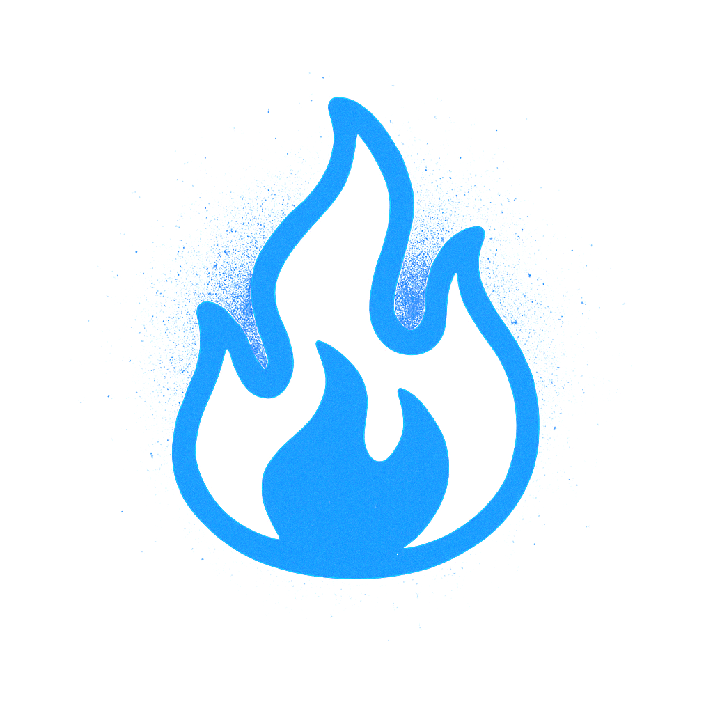 Stenciled flame